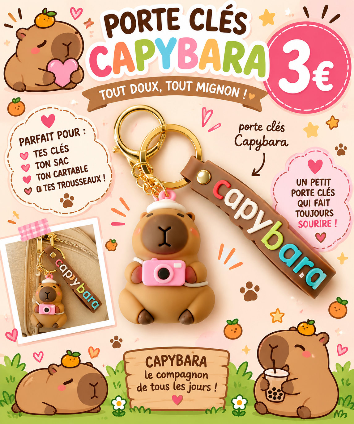 Porte clés Capybara