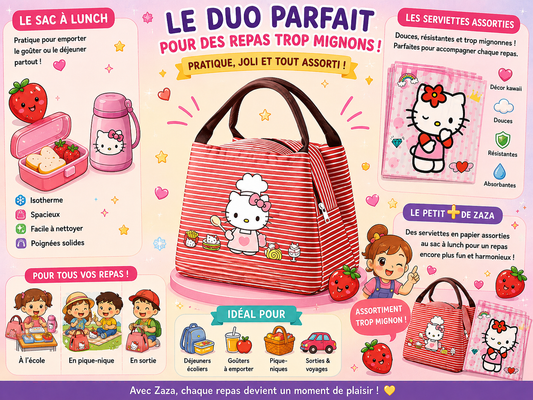 Kit Lunch Hello Kitty - 5 pièces