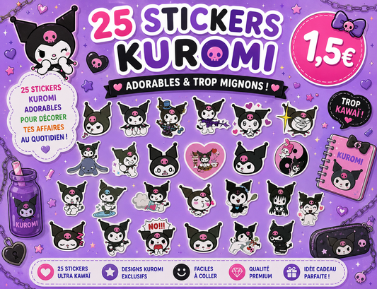 25 stickers Kuromi