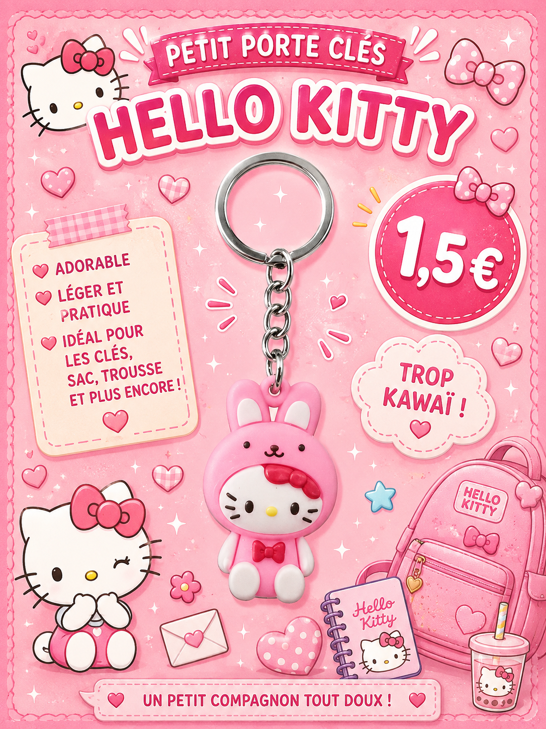 Porte clés Hello Kitty