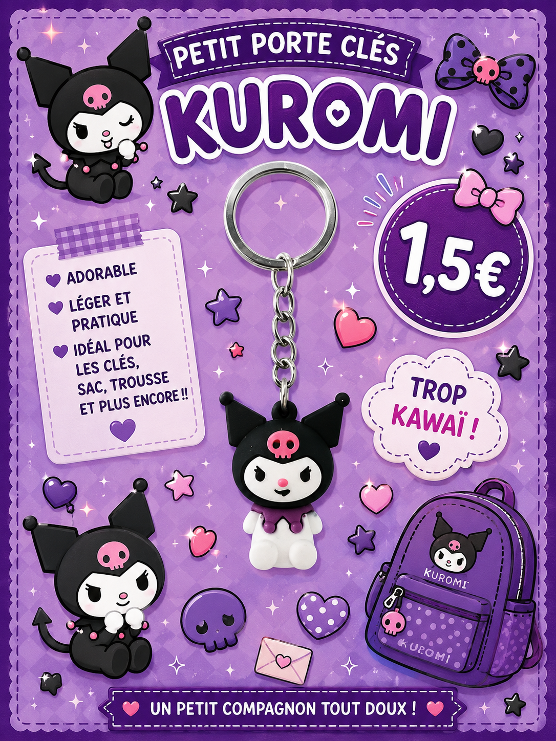 Porte clés Kuromi