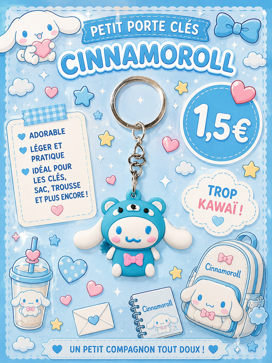 Porte clés Cinnamoroll