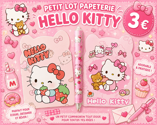 P'tit lot papeterie Hello kitty