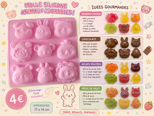 Moule silicone Animaux
