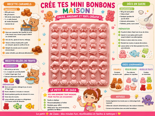 Moule silicone animaux marins pour bonbons / chocolats