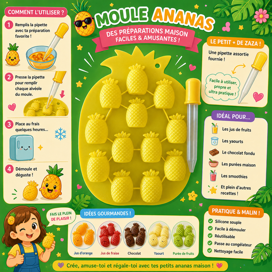 Moule silicone Ananas + 1 pipette