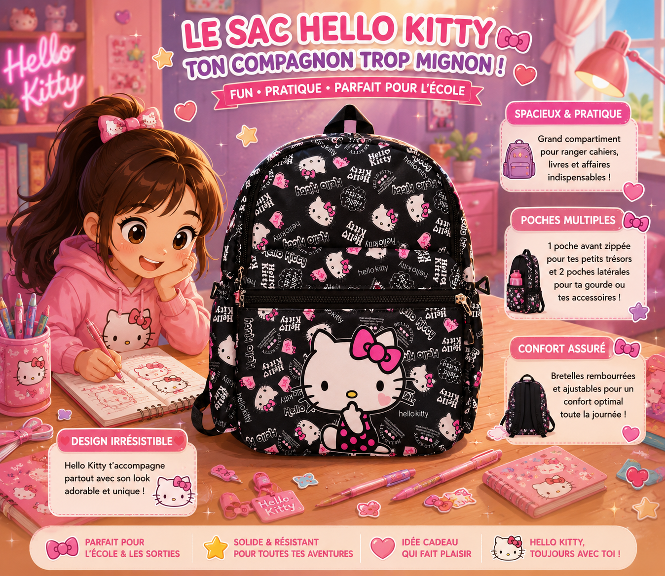 Sac à dos  Hello Kitty