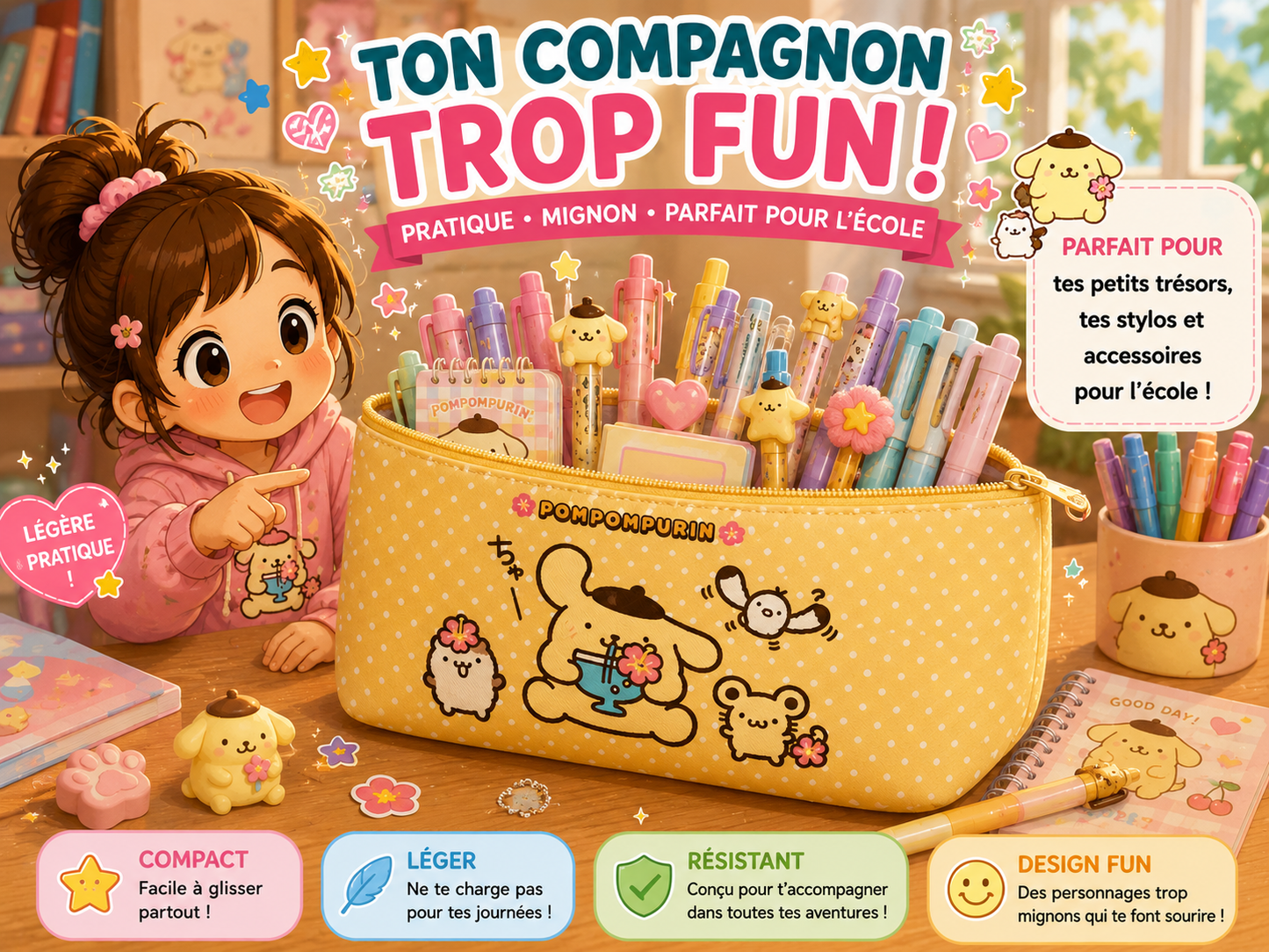 Trousse Pompom purin