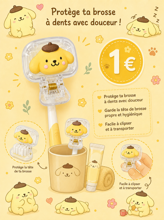 Protège brosse à dents Pompom purin