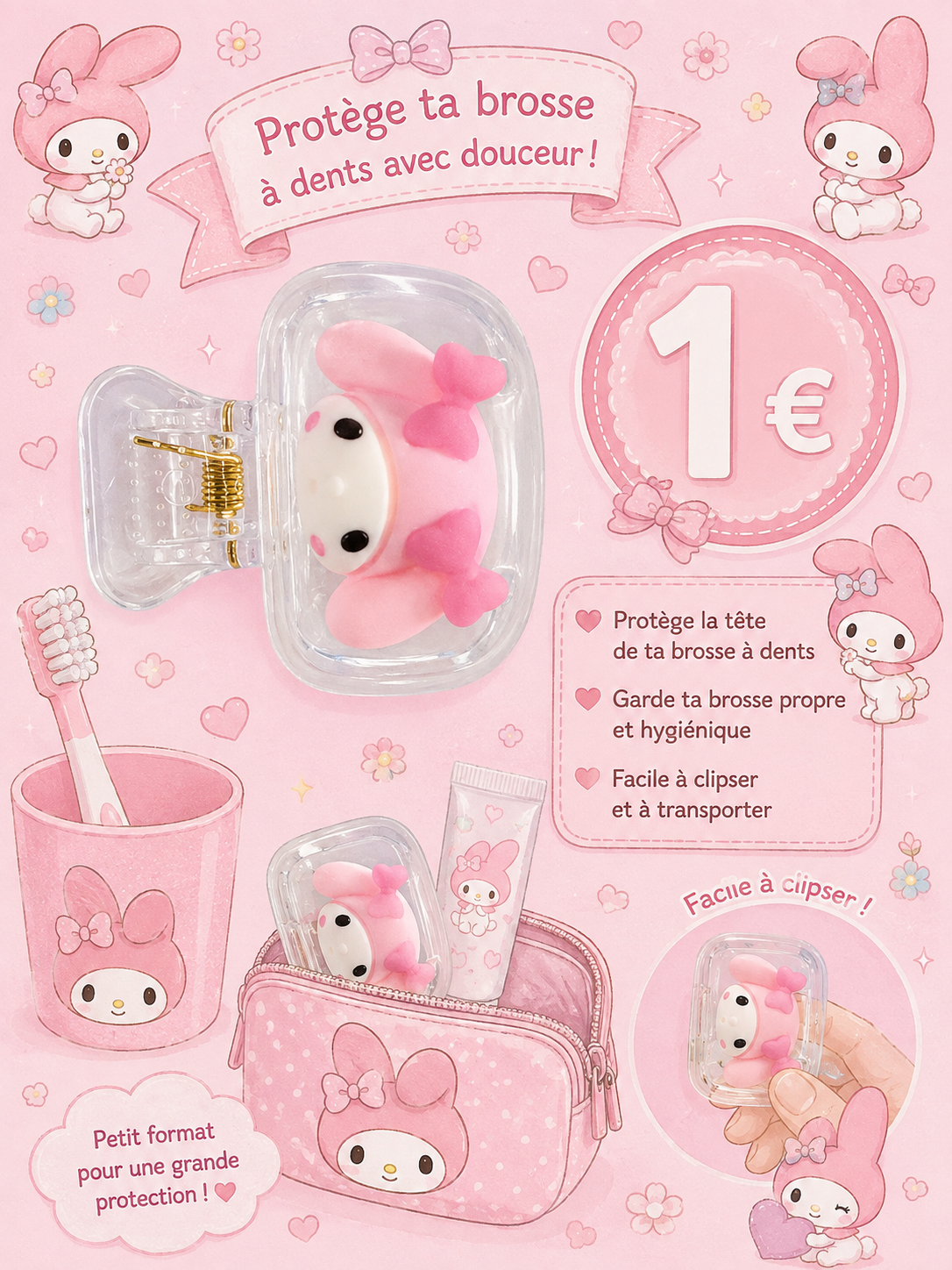 Protège brosse à dents My Melody ( Hello Kitty and friends )