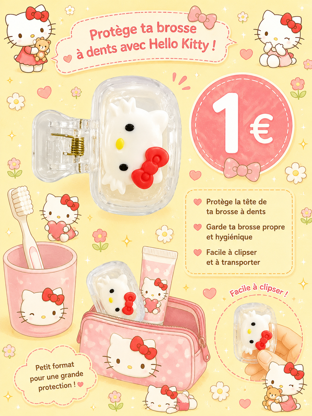 Protège brosse à dents Hello Kitty