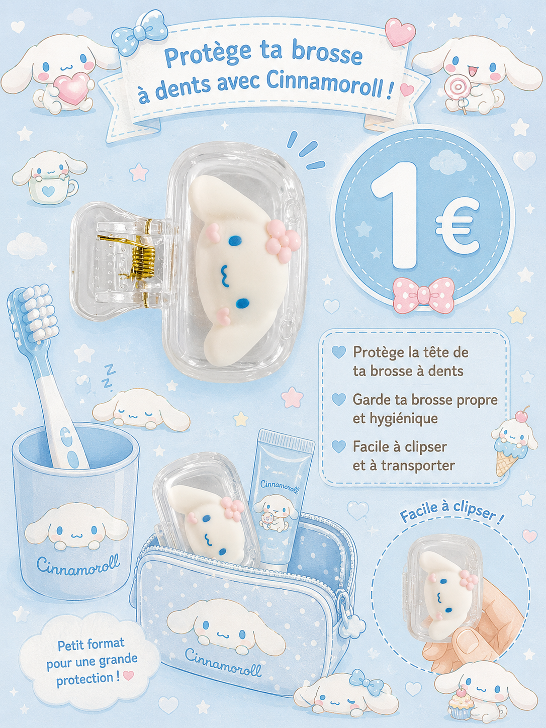 Protège brosse à dents Cinnamoroll ( Hello Kitty and friends )