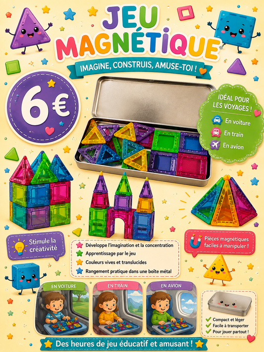 Jeu de construction magnétique - Jeu de voyage