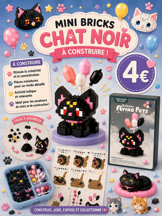Mini bricks Chat noir