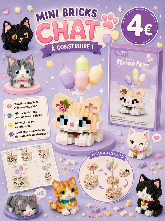 Mini bricks Chat beige