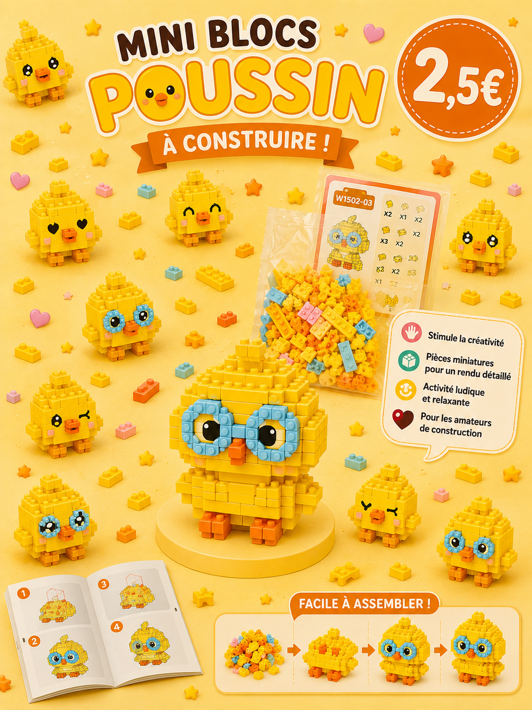 Mini bricks de construction P'tit Poussin