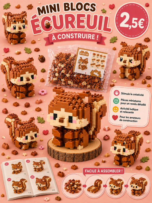 Mini bricks de construction P'tit Ecureuil