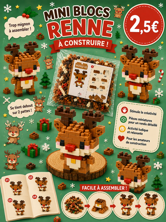 Mini bricks de construction P'tit Renne