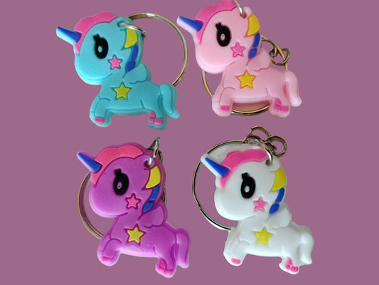 4 petits porte-clés Licorne