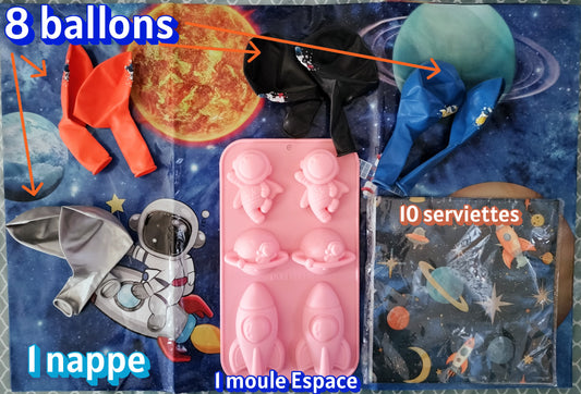 Kit anniversaire Espace ( 21 pièces )