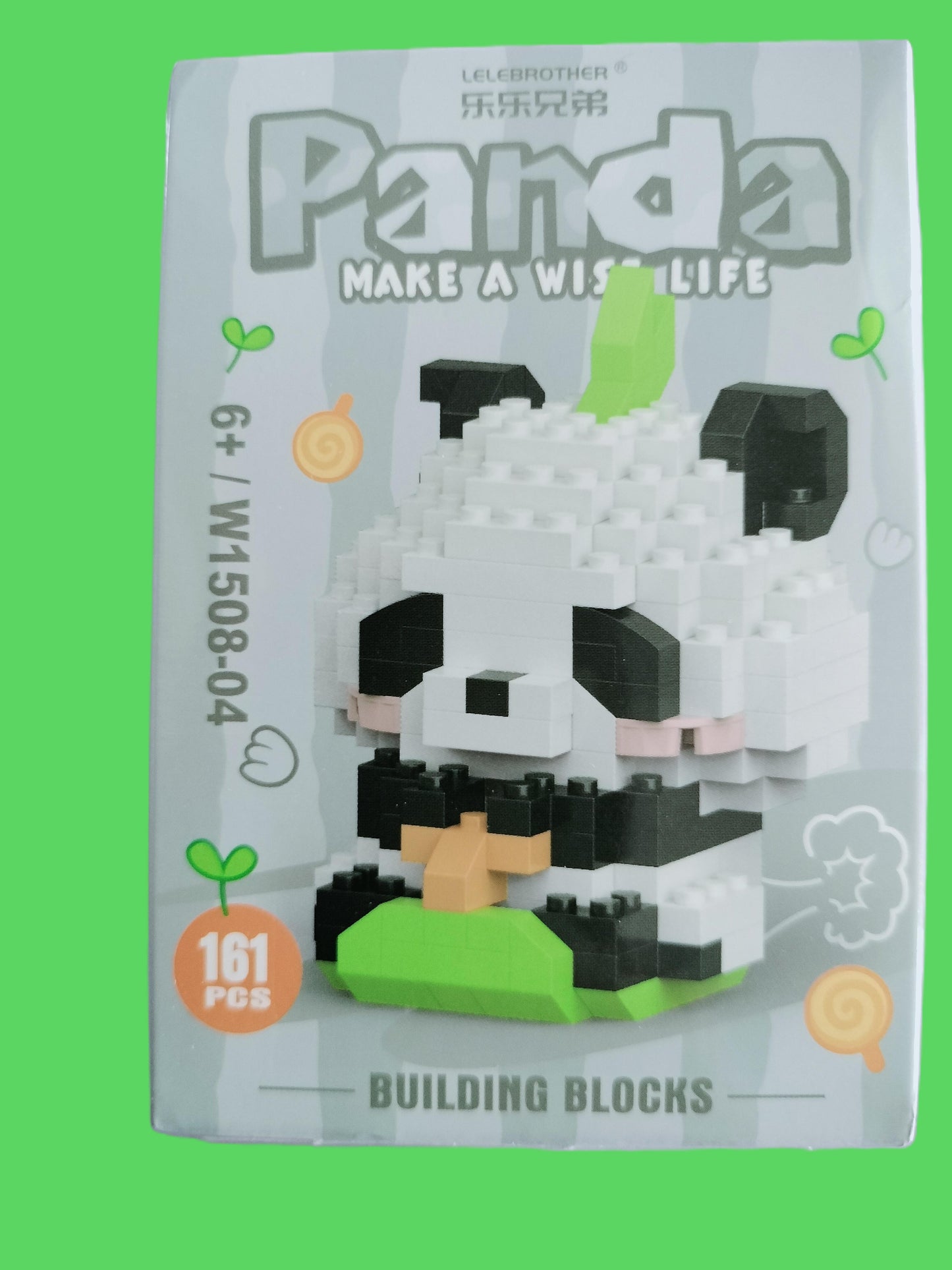 Mini bricks de construction Panda avec son jeu