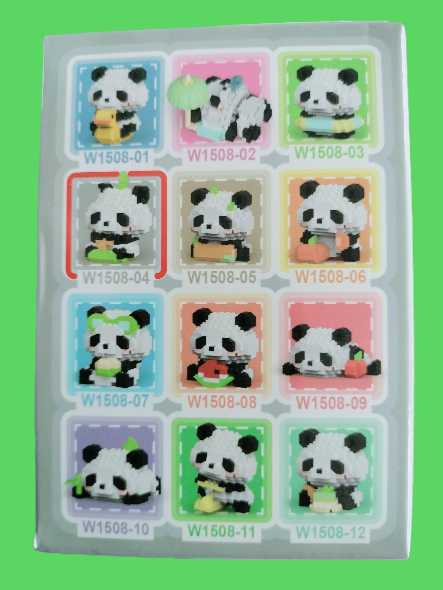 Mini bricks de construction Panda avec son jeu