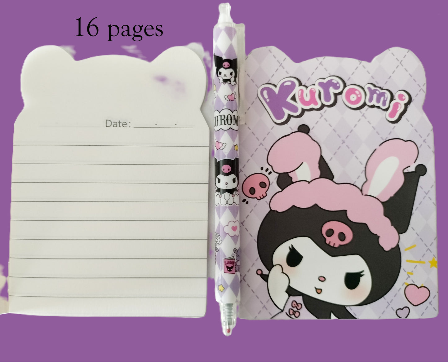 P'tit lot papeterie Kuromi ( Hello Kitty and friends )
