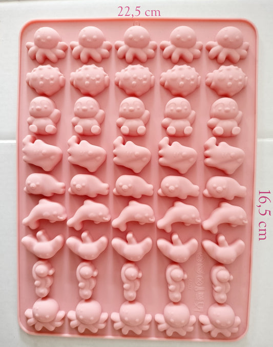 Moule silicone animaux marins pour bonbons / chocolats