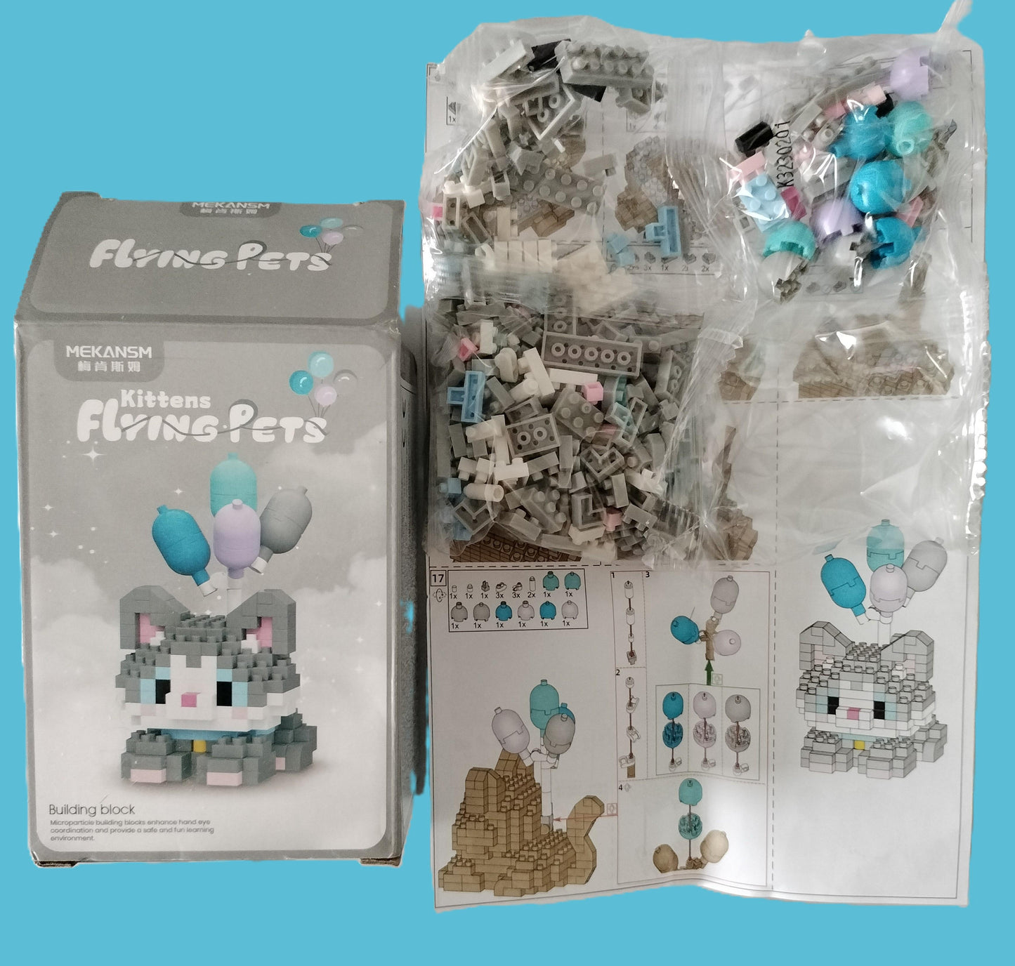 Mini bricks Chat gris