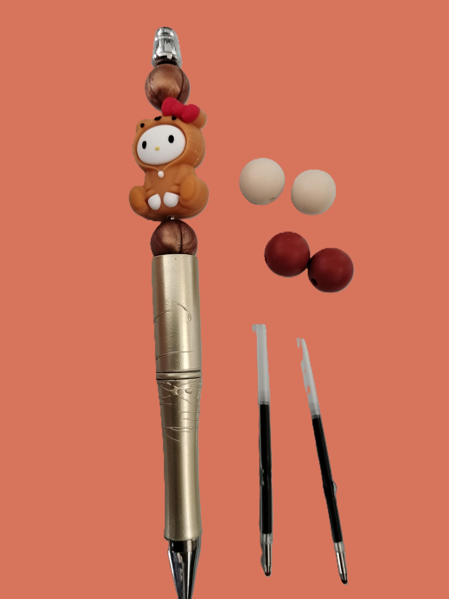 Stylo bille  créatif Hello Kitty + 2 recharges d'encre