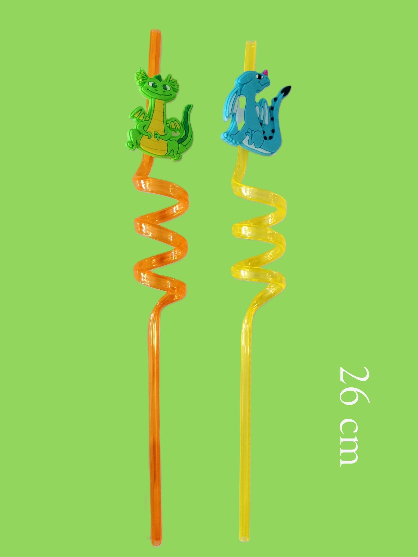 2 pailles torsadées Dragons 🐲