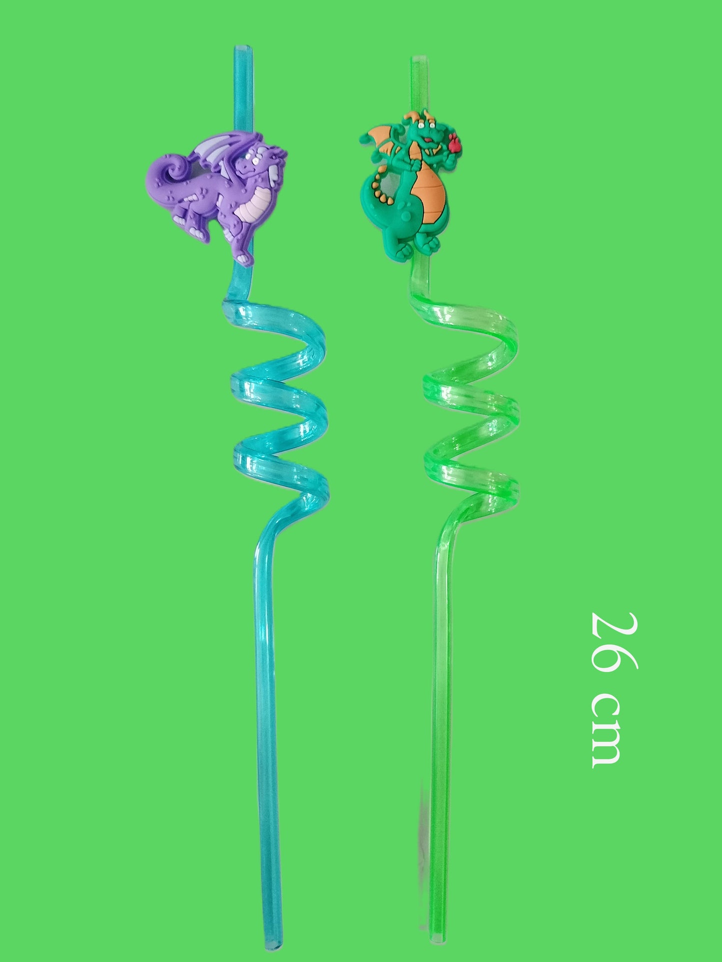 2 pailles torsadées Dragons