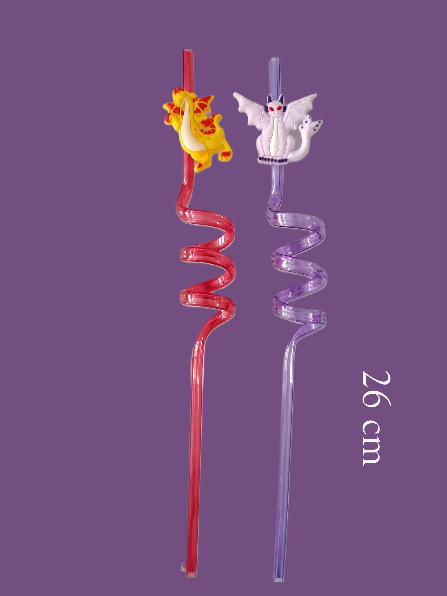 2 pailles torsadées Dragons