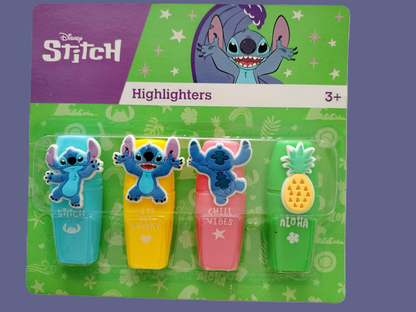 4 surligneurs Stitch