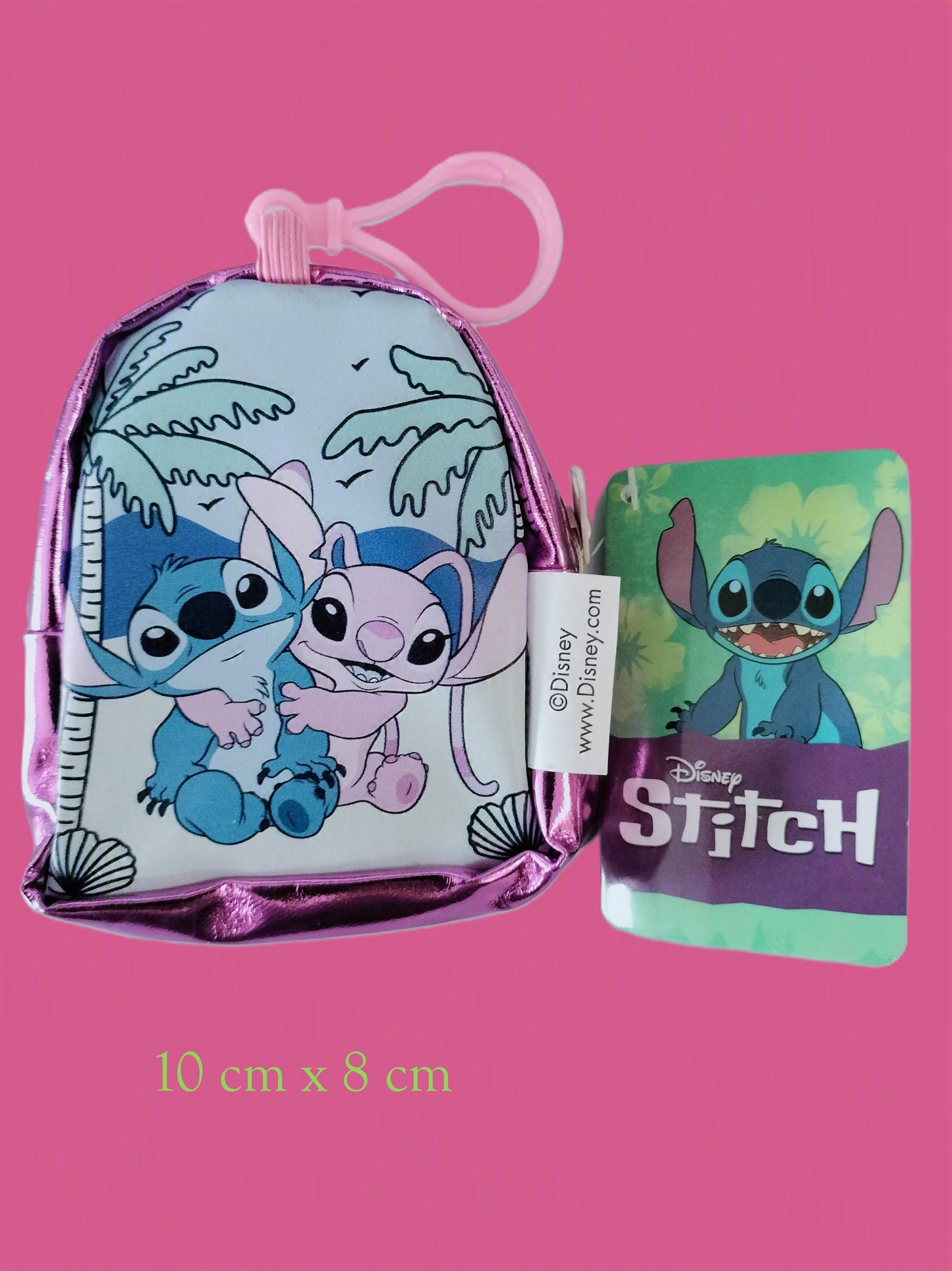 Mini sac à dos porte clés Stitch & Angel + accessoires