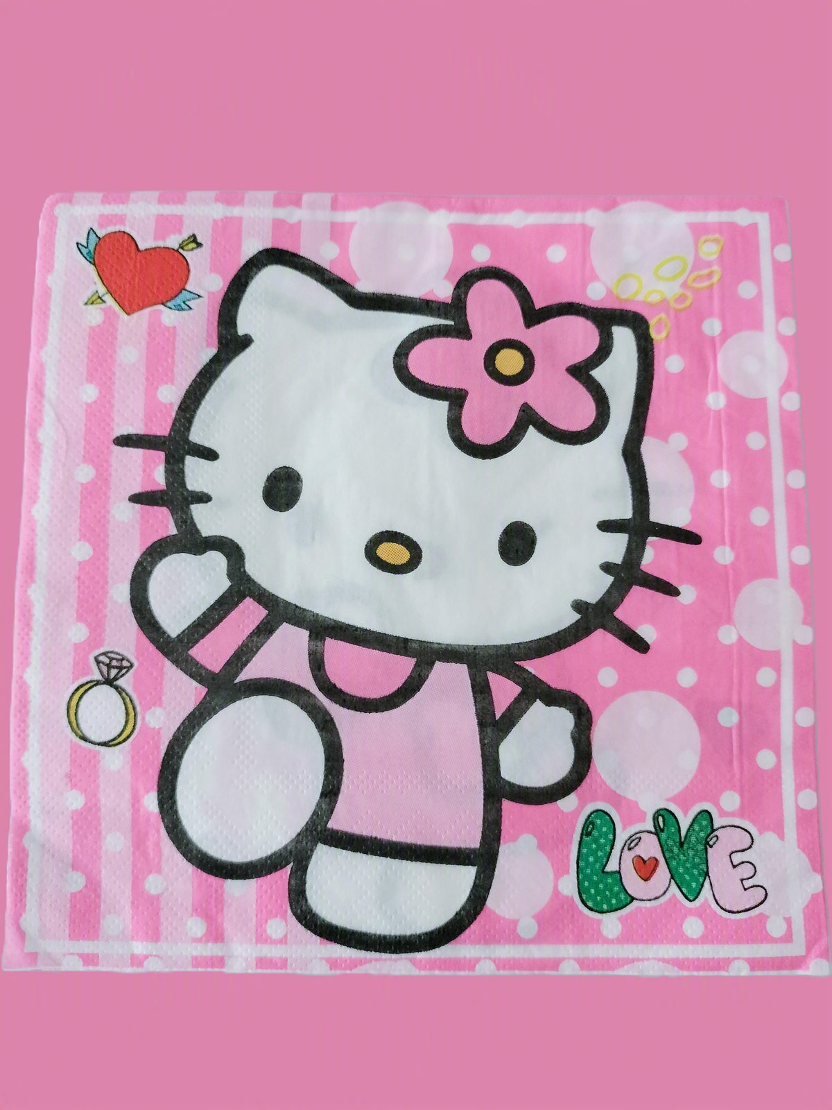 Sac isotherme Hello Kitty + 1 découpe sandwich + 4 serviettes papier