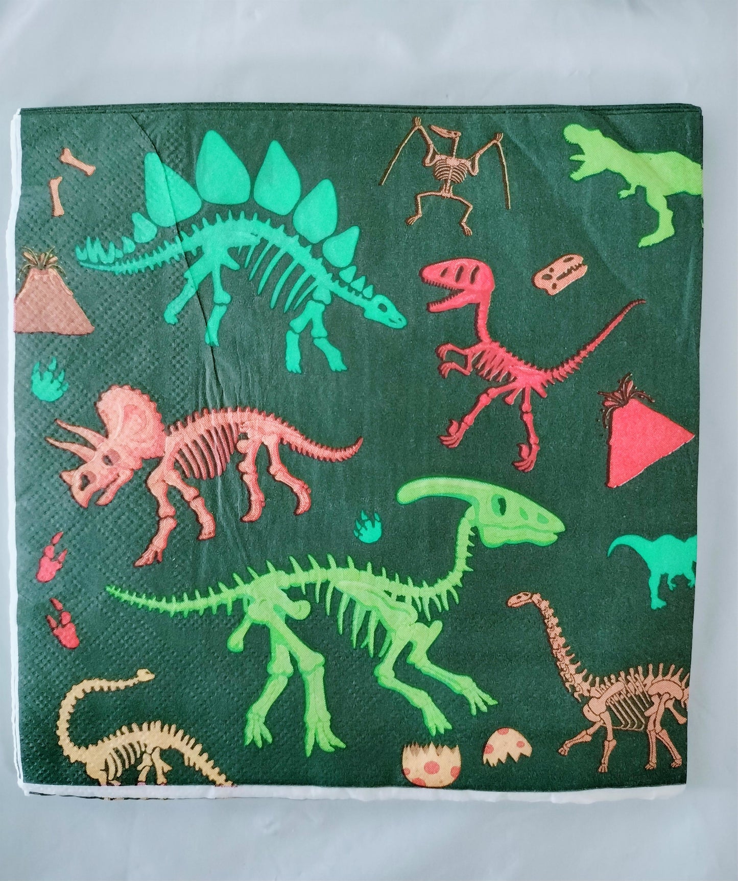 Sac isotherme Dinosaures + 1 mini pain de glace + 4 serviettes en papier assorties