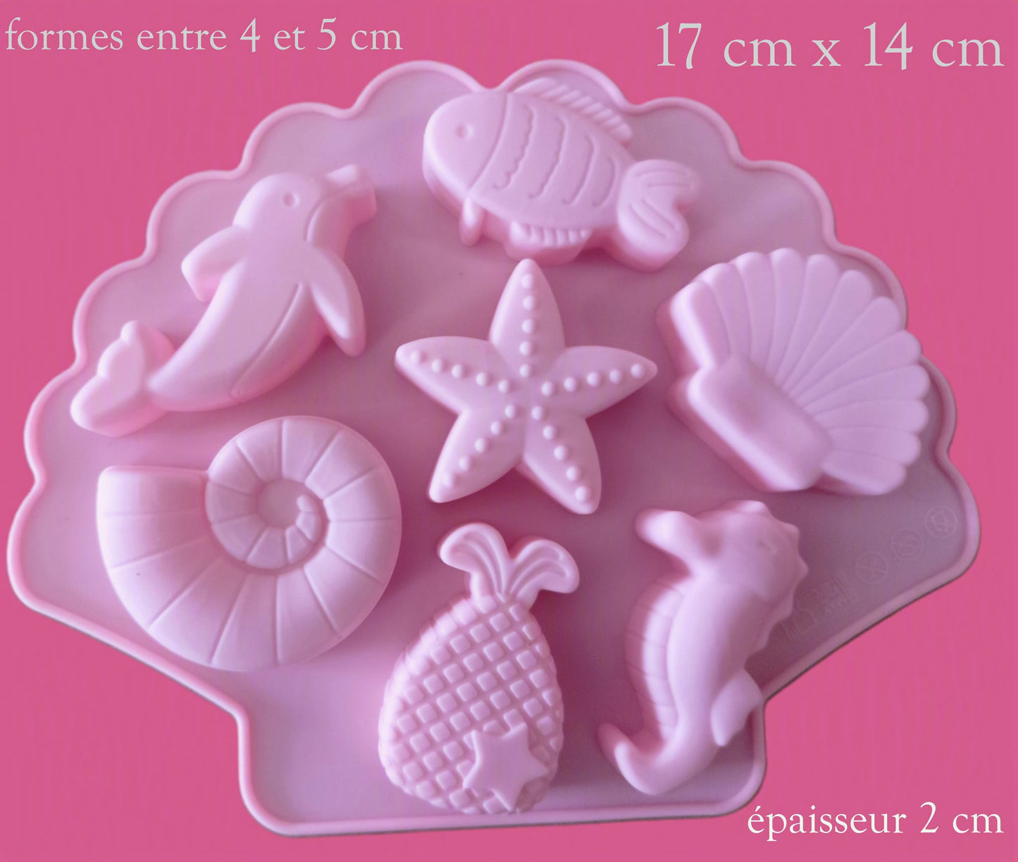 Moule silicone Coquillage rose