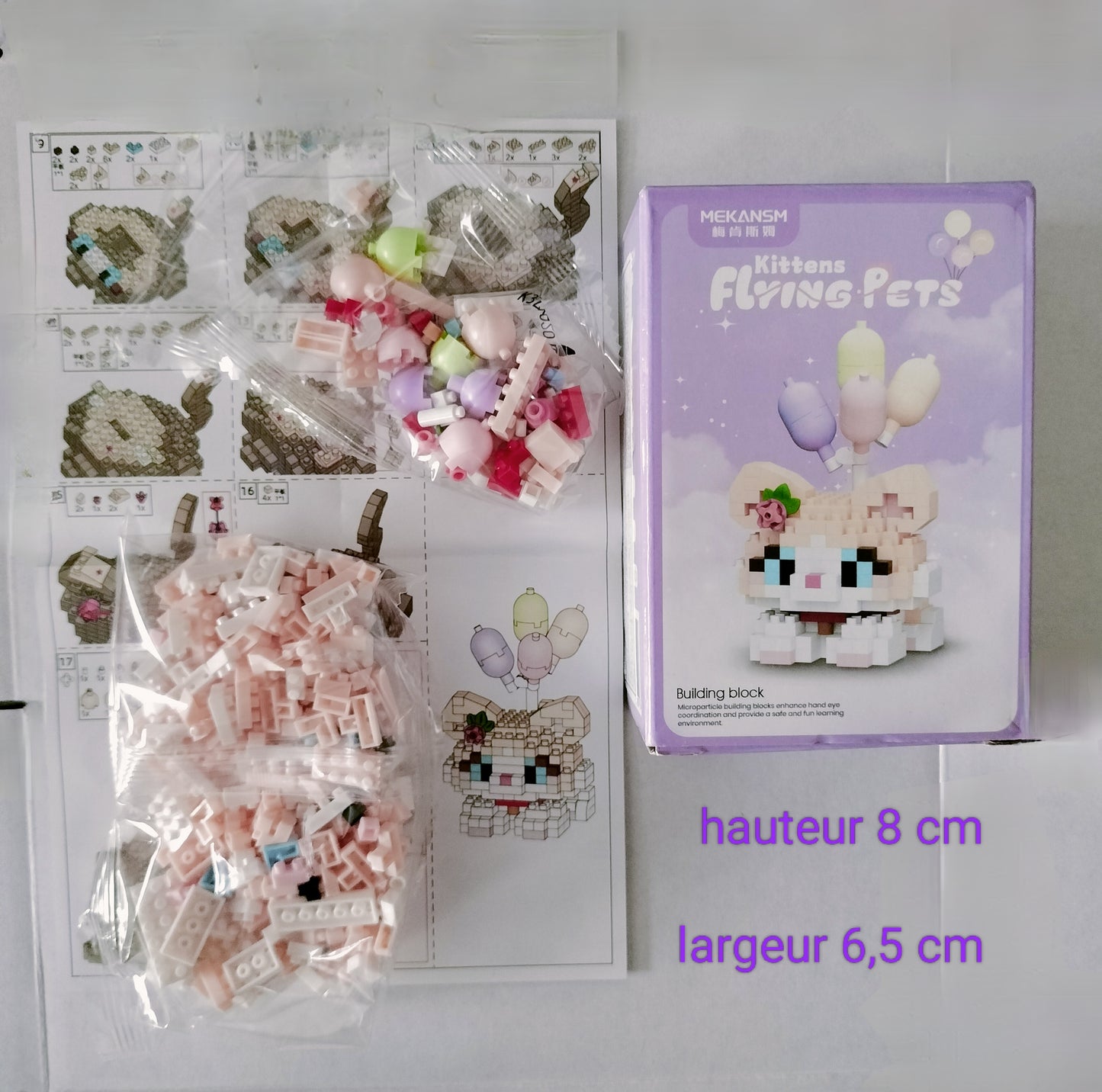 Mini bricks Chat beige