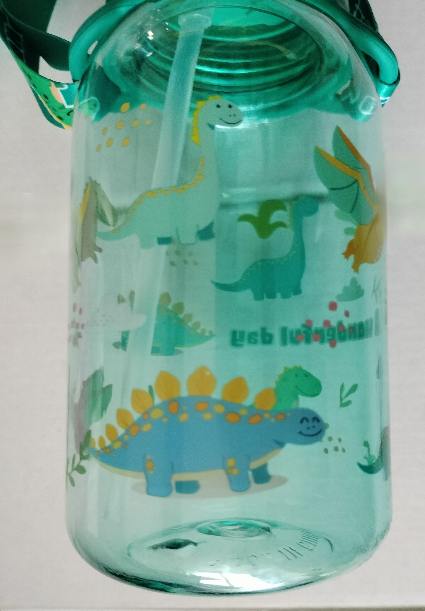 Gourde plastique Dinosaures + 1 goupillon de nettoyage