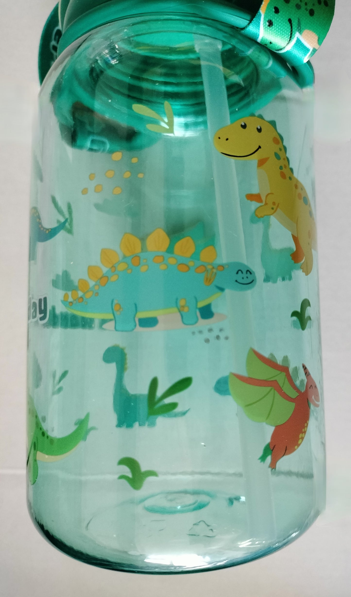 Gourde plastique Dinosaures + 1 goupillon de nettoyage