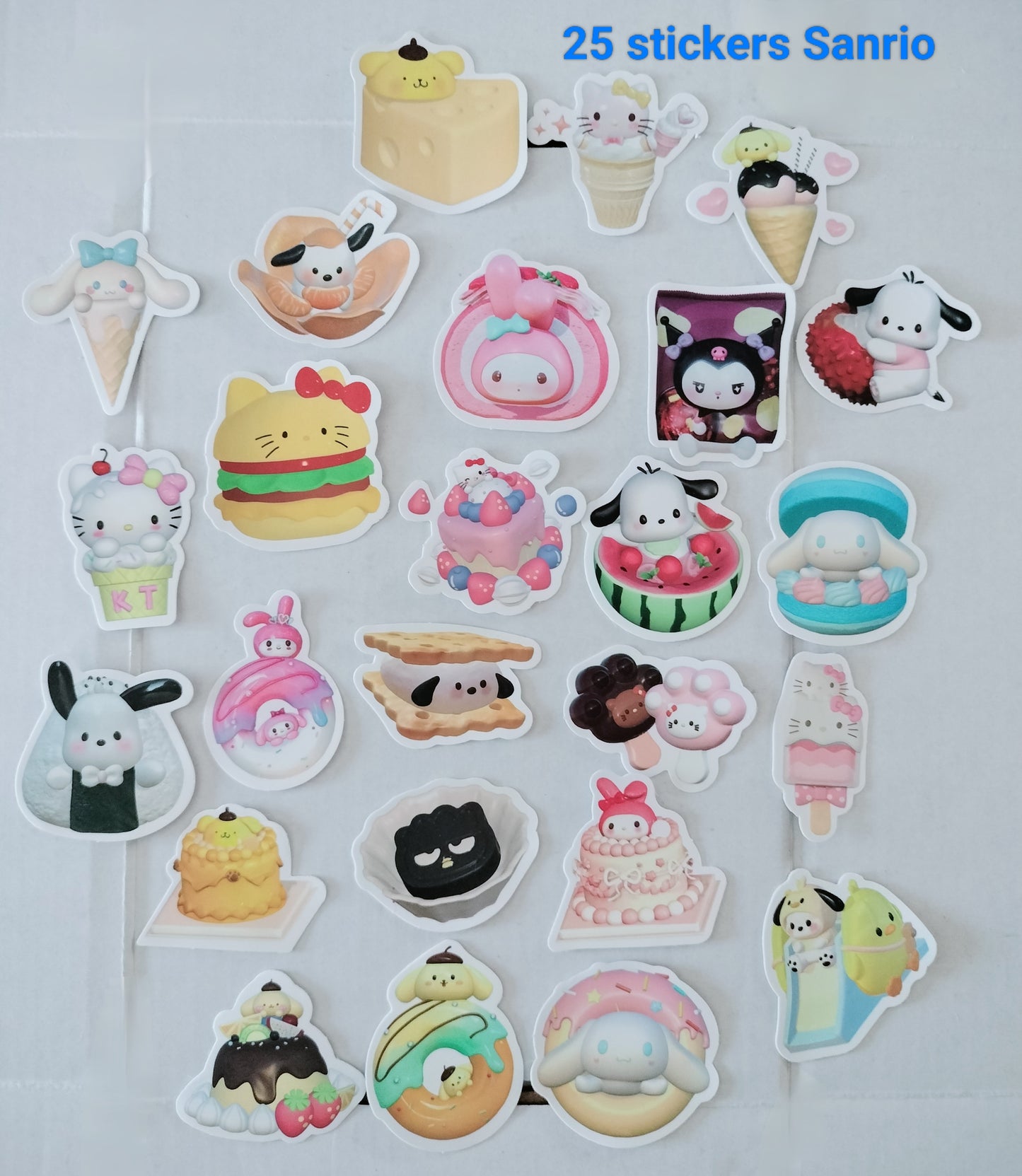 25 stickers Sanrio Hello kitty and friends