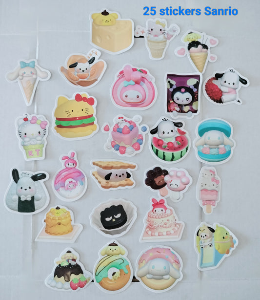 25 stickers Sanrio Hello kitty and friends