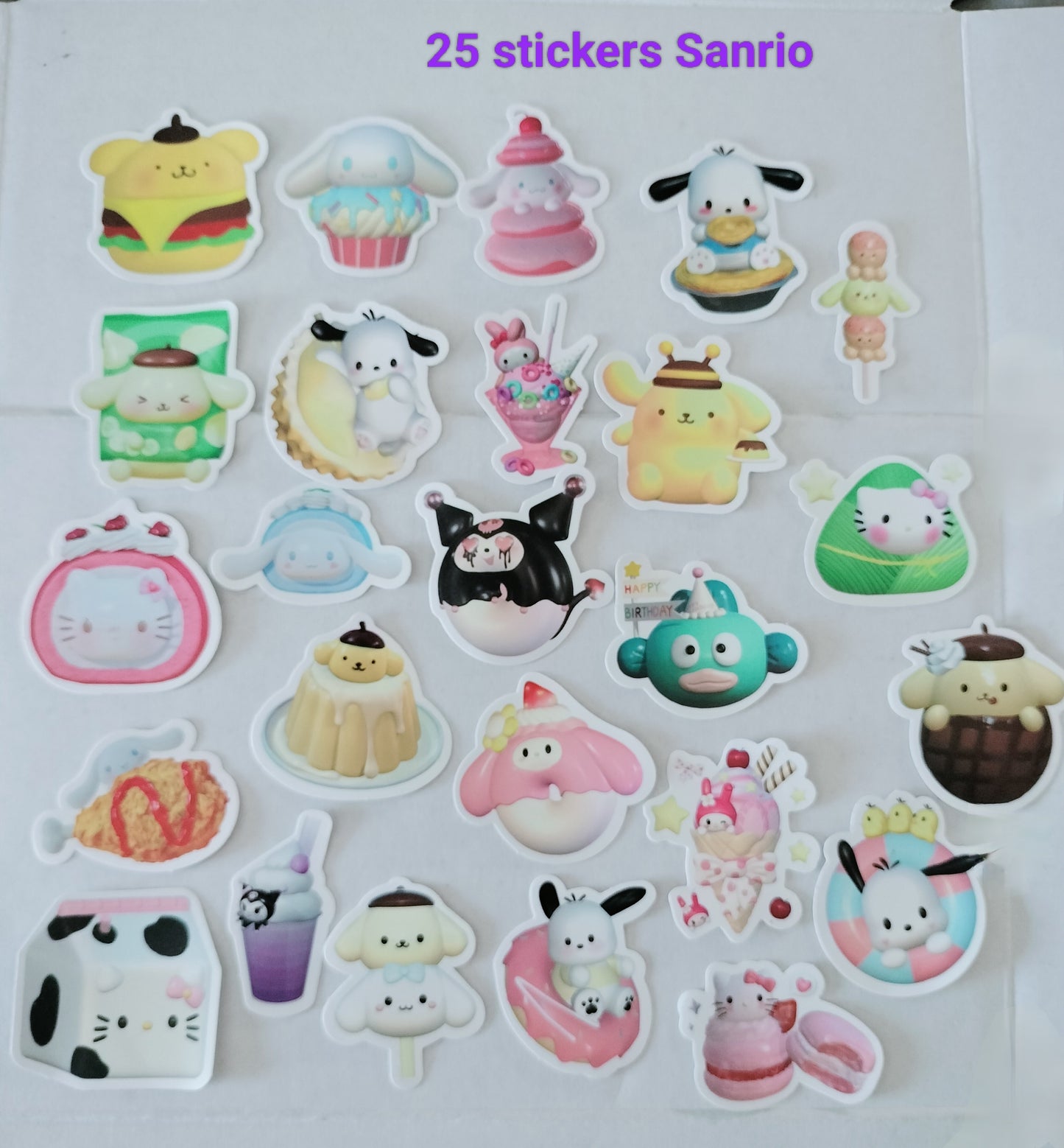 25 stickers Sanrio Hello Kitty and friends