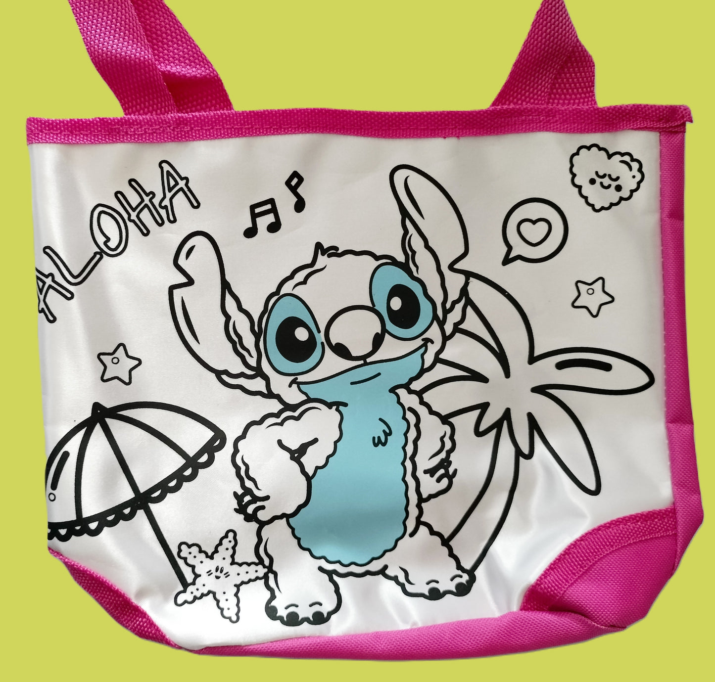 Sac à colorier Stitch + 5 feutres à tissus