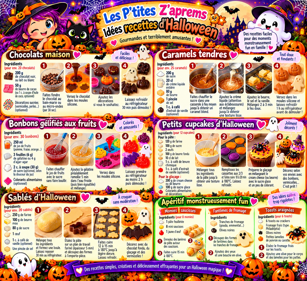 Recettes sucrées /  salées Halloween