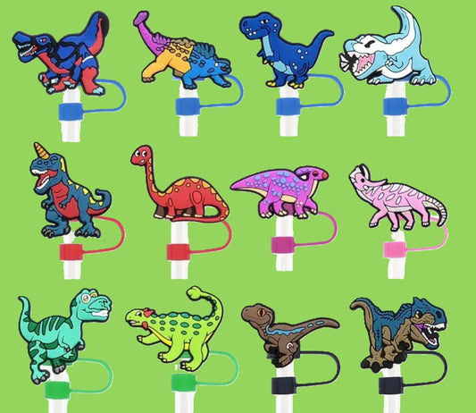 12 bouchons de paille DinoZaures