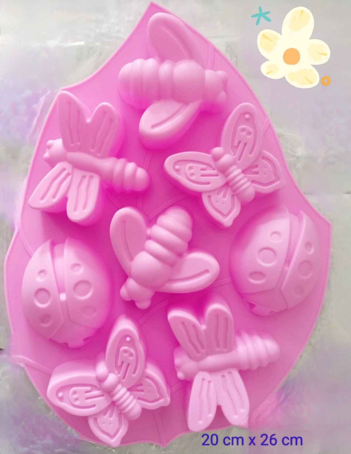 Grand moule silicone Insectes de Printemps