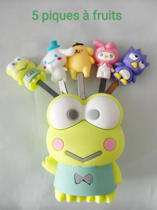 5 piques à fruits / fromages / légumes Keroppi Sanrio
