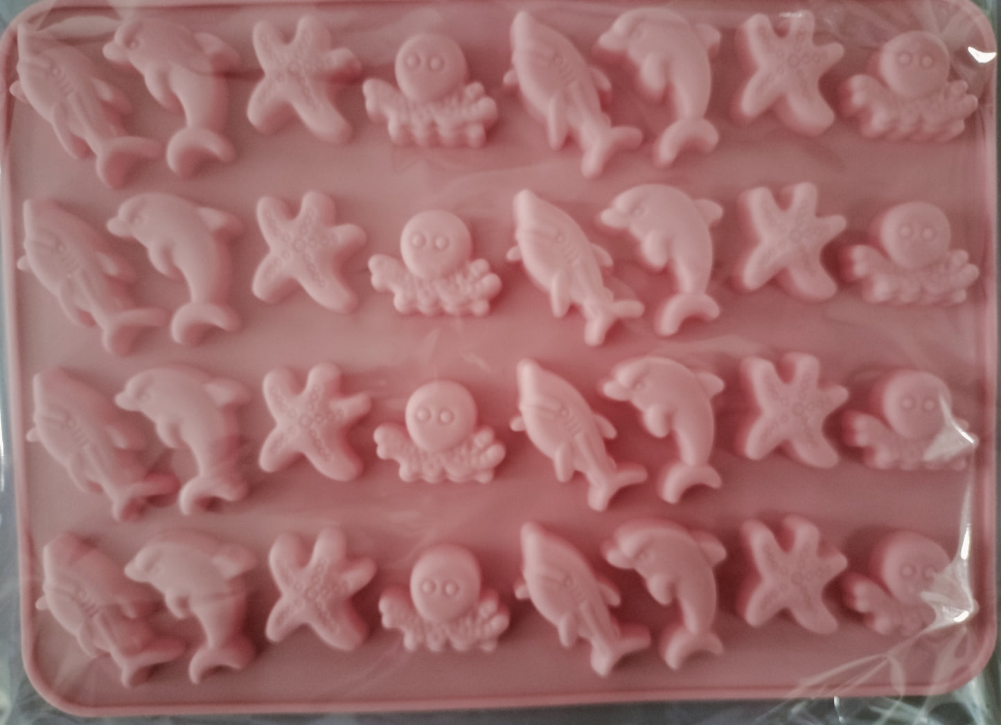 Moule P'tits Z'animaux marins ROSE